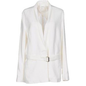 Helmut Lang White long sleeve blazer with belt sz4